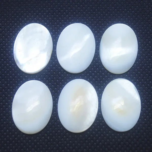 20PCS Wholesale Natural Freshwater Mother Of Pearl Shell Cabochons Women Bracelets Making Oval Shapes10X14MM  20X30MM 22X30MM