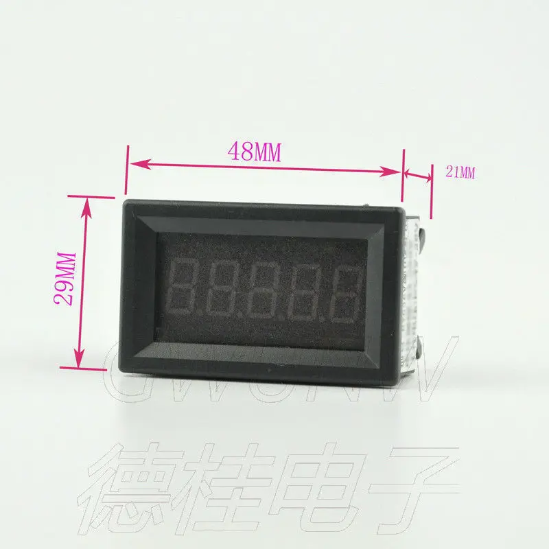 Ammeter High-Low Alarm 100A DC Digital Amp Meter dengan Buzzer Saat Ini Indikasi LED Panel Meter Monitor Control
