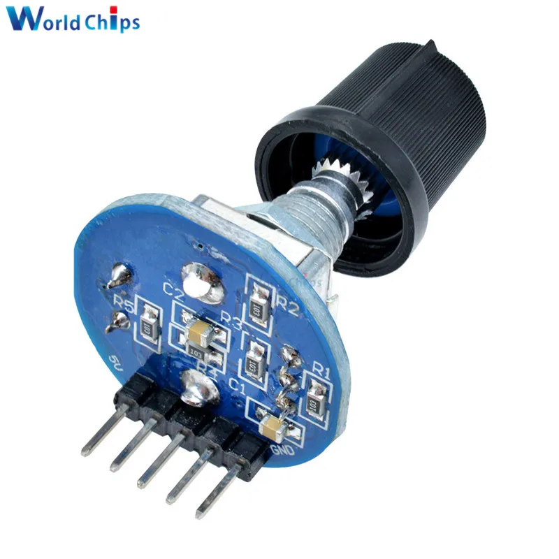 5pcs/lot diymore Rotary Encoder Module 5V Brick Sensor Development Round Audio Rotating Potentiometer Knob Cap for Arduino