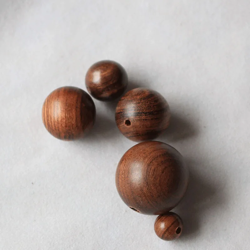 1 Pack Natural Round Rosewood Charm Beads 6mm 8mm 18mm High Quality Prayer Spacer Beads DIY Buddhism Jewelry Making Findings