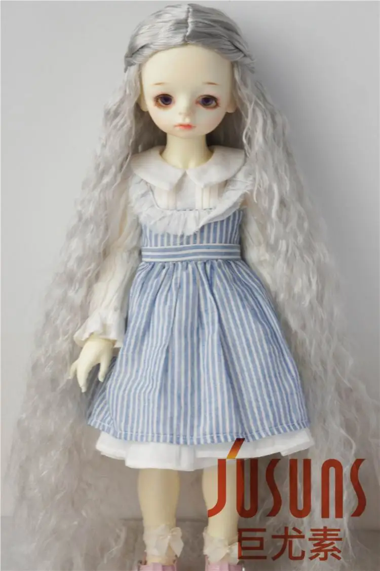 JDpara-Perruque Synthétique Longue Ondulée, 1/6 1/4 1/3, Mohair BJD, YOSD MSD, Taille SD, 6-7 pouces, 7-8 pouces, 8-9 pouces, Beurre, Accessoires Bon Marché