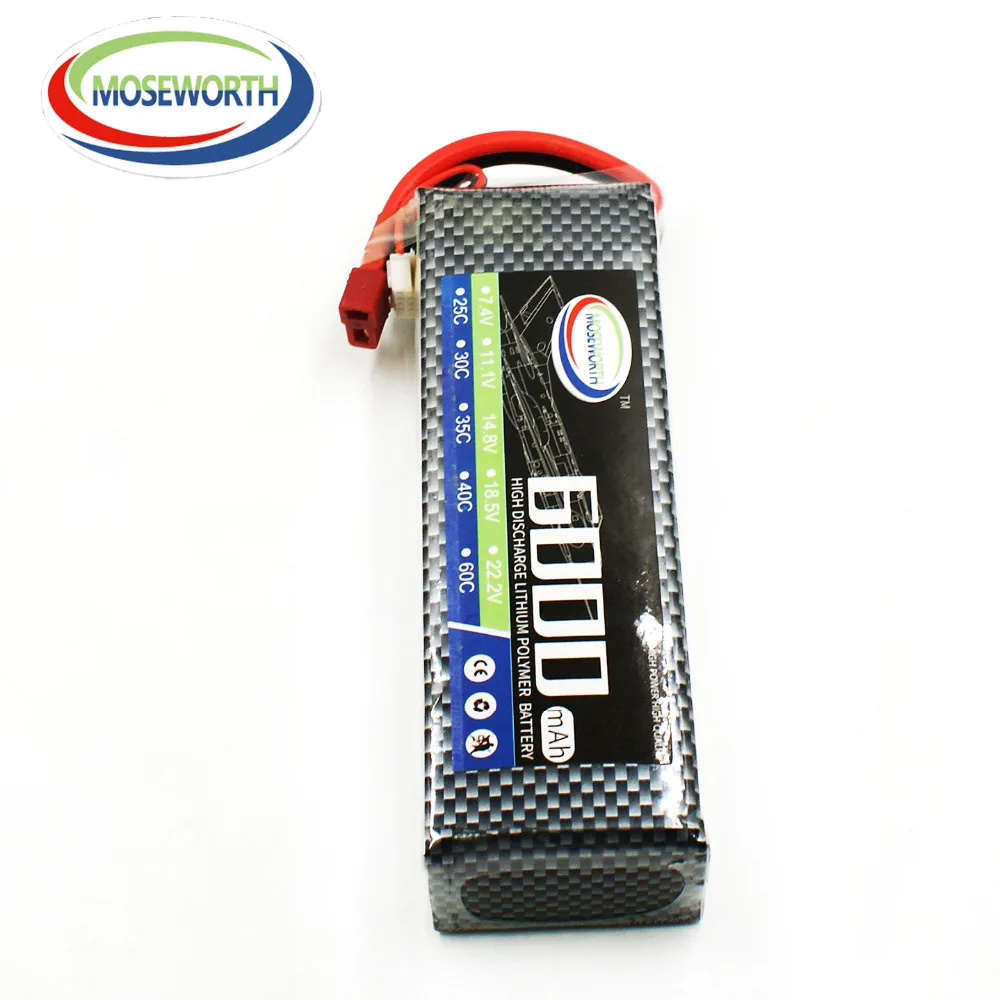 4S 14.8V 6000mAh RC Speelgoed Lipo Batterij Voor Helikopter Quadcopter Auto Drone Vliegtuig Max 80C Afstandsbediening 4S 6000mah