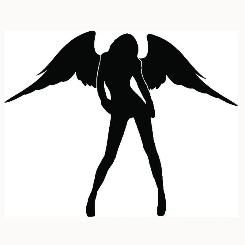 

2X new hot car-styling Cute Angel Sticker Sexy Car Sticker For Cars Door Side Truck Window Rear Windshield Vinyl Decal JDM