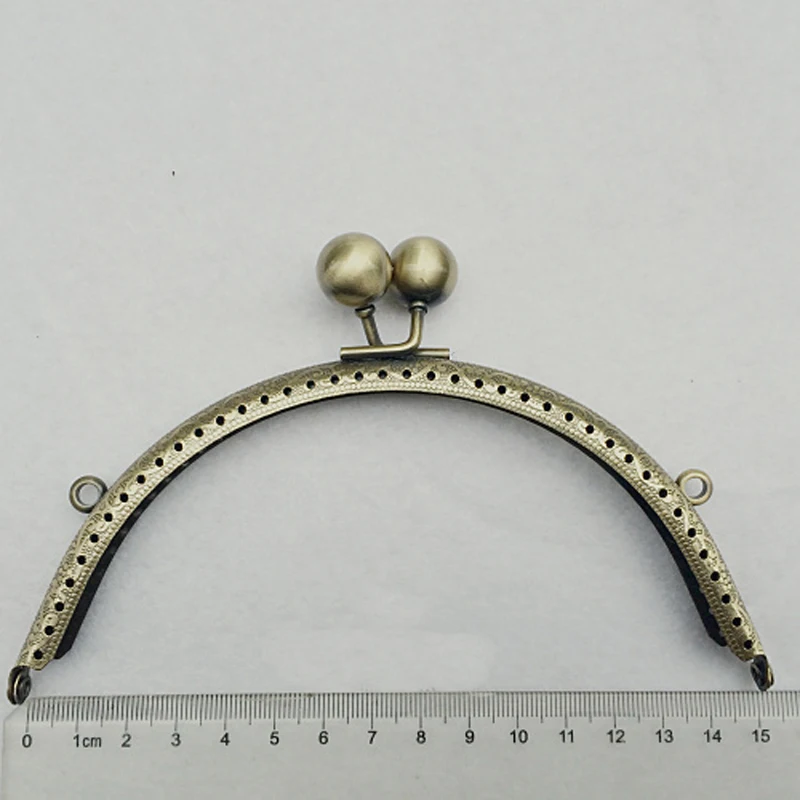 silver bronze color carved women DIY purse frame metal coin bag clasp accessories 5pcs/lot 15.5cm