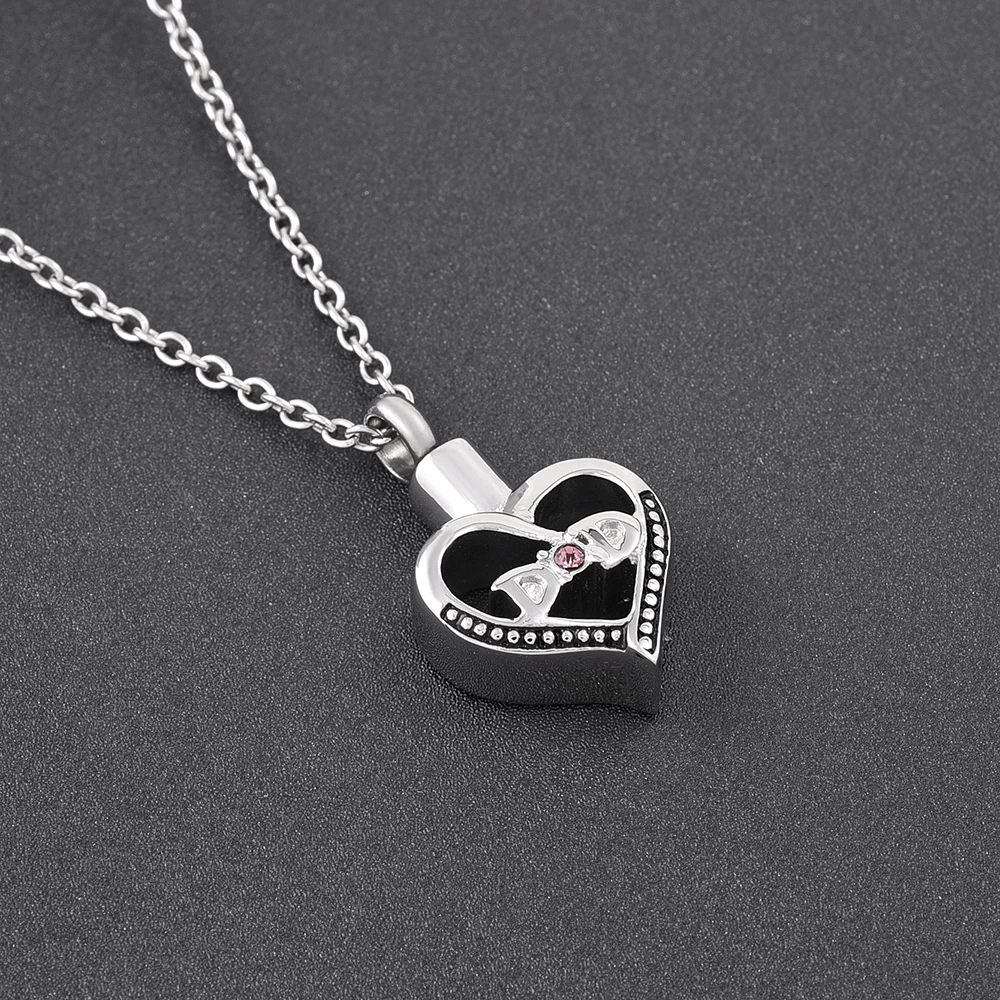 

5 Colors Ash Urn Jewelry Family Member Loss Cremation Urn Pendant Heart Urn For Dad Free Box Free Shipping