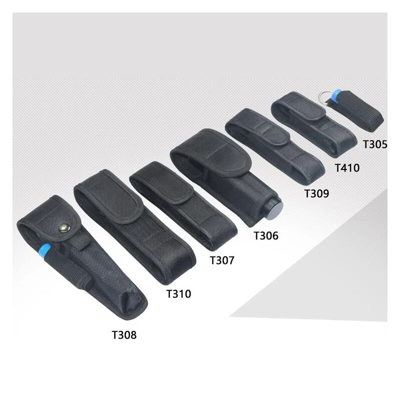 Every Size Flashlight Pouch Holster Case Nylon Adhesive Belt Pouch Case for LED Flashlight Torch