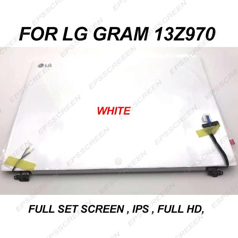 NEUE 13,3 FULL SET LCD DISPLAY FÜR LG GRAMM 13Z970 VOLLE HD IPS BILDSCHIRM ROSA/DARK SPLITTER/WEIß LP133WF4SPC1 AB ABDECKUNG KAMERA MONTAGE