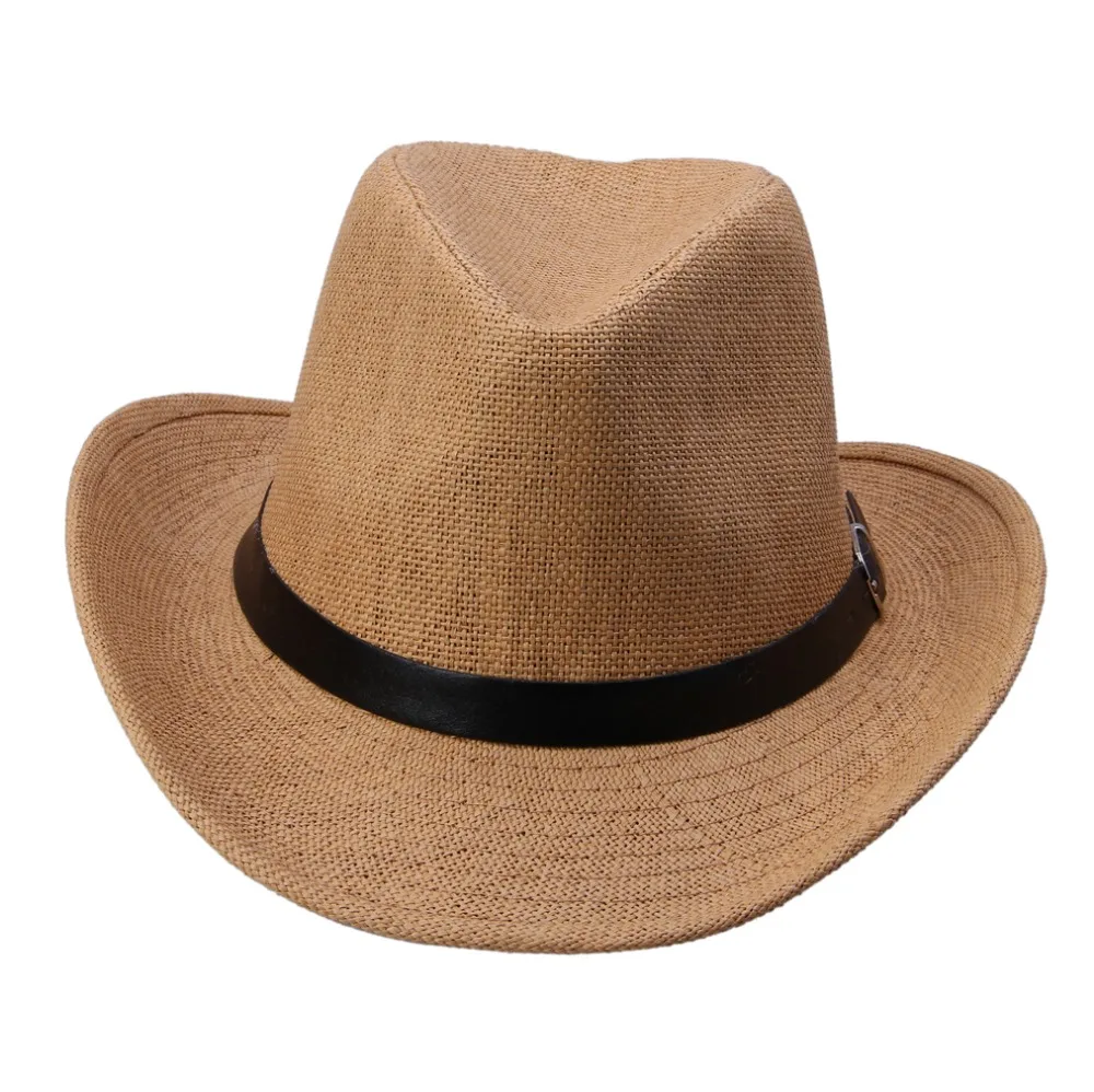 LNPBD Kimisohand New Hot Fashion 6 Colors Summer Men Straw Hat Cowboy Hat Men\'s Fashion Hot Sale