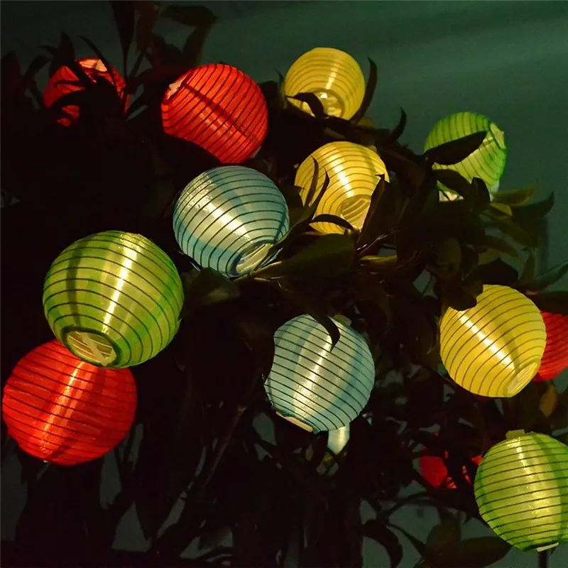10 LED 20 LED Waterproof Solar Power Lantern Lamp Festive Garden Ball String Fairy Light Multi Color Christmas Outdoor Lighting