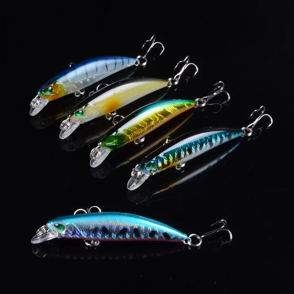 New Arrival 1pcs 6.5cm 4.2g Hard Crank Crankbaits Slow Floating Plastic Bait 3D Eyes Treble Hooks Fishing Lure Bass Pesca