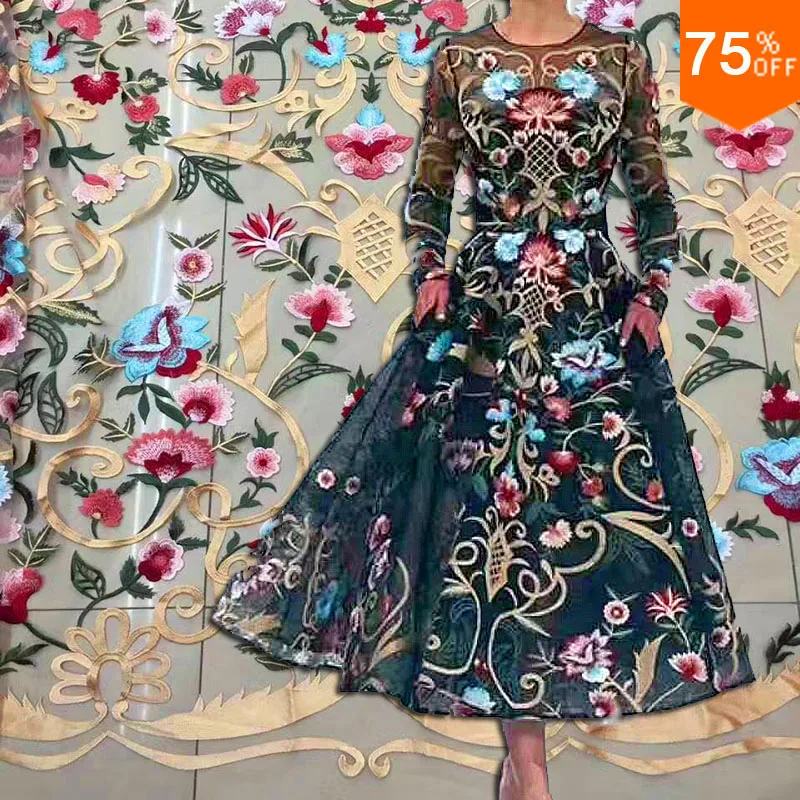 new Super Star sky powderful design most colorful Luxury elegant embroidery lace for Dress design competition design competition