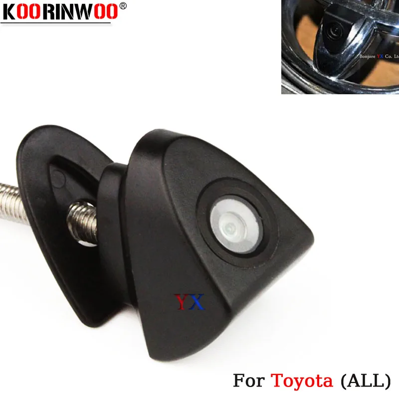 Koorinwoo HD CCD LOGO Car Front Camera For Toyota/Corolla/Highlander/Camry All Wide Angle Safe cam Parking Assistance For car