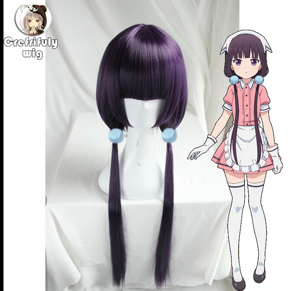 

95cm Anime Blend S Cosplay Wig Sakuranomiya Maika Hair Accessories Stile Cafe Sadistic Women Costume Synthetic Hair + Wig Cap