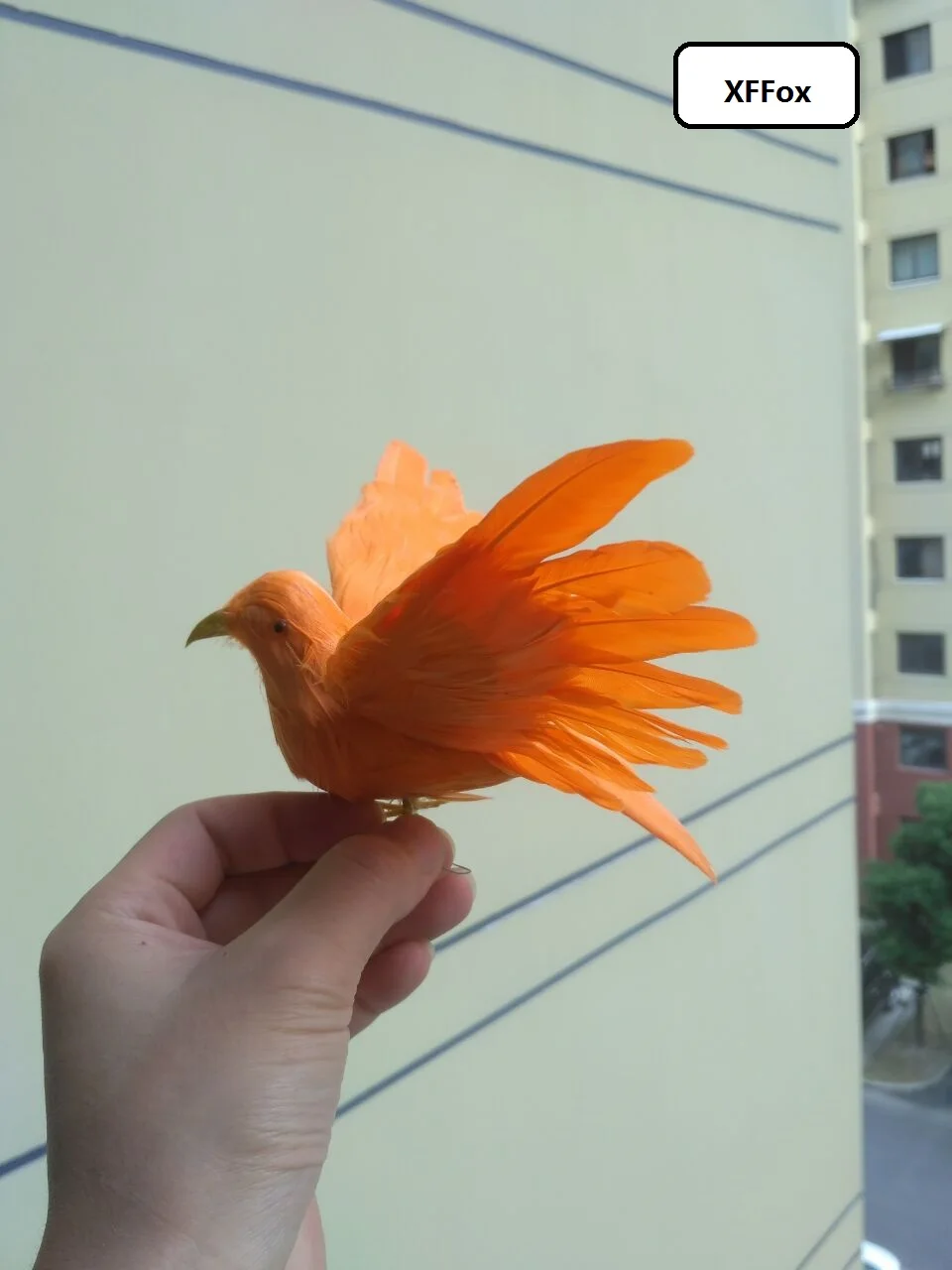 real life orange bird model foam&feather simulation wings bird gift about 15x20cm xf0440