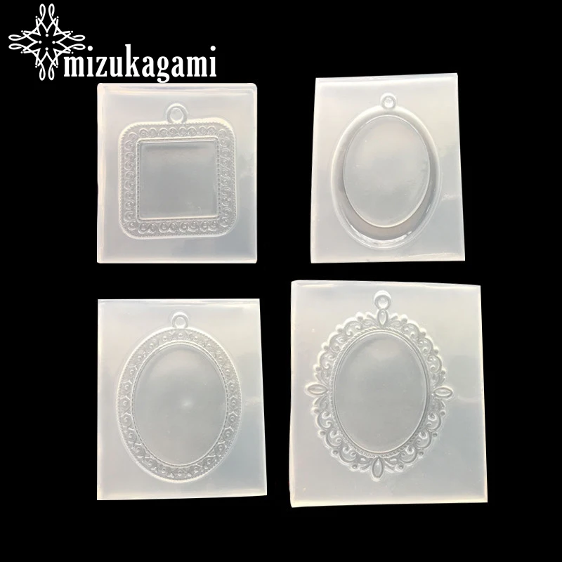 1pcs UV Resin Jewelry Liquid Silicone Mold Square/Oval Beads Charms Frame Tray Molds For DIY Intersperse Decorate Making Jewelry