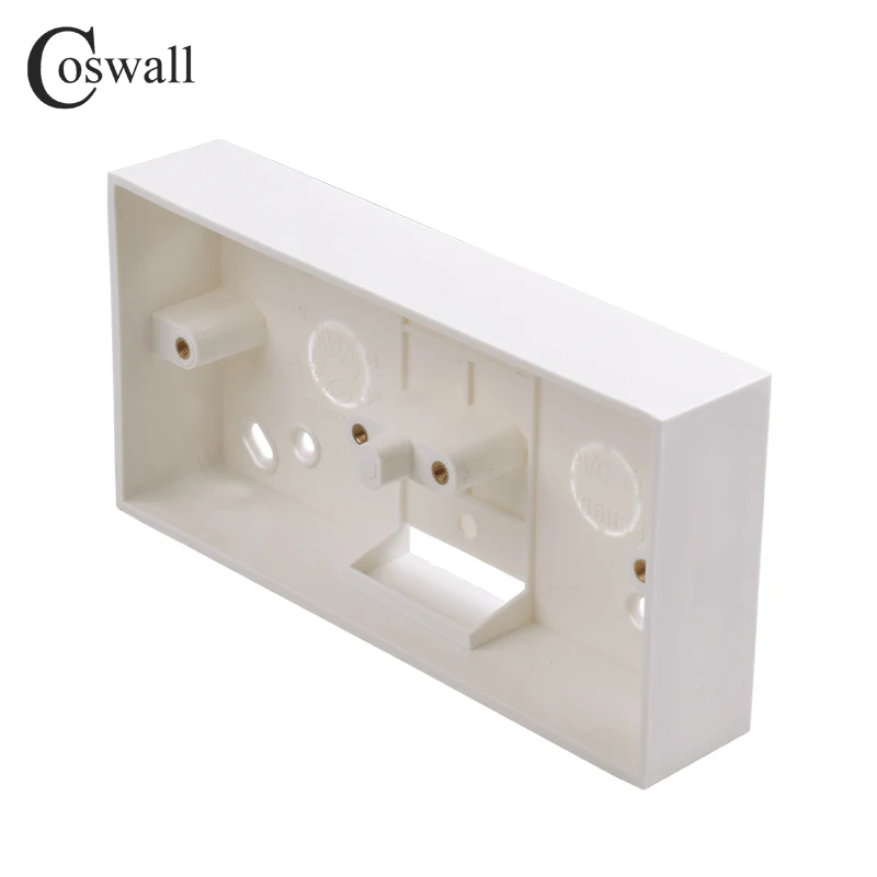 Coswall External Mounting Box 172mm*86mm*33mm for 86 Type Double Switches or Sockets Apply For Any Position of Wall Surface