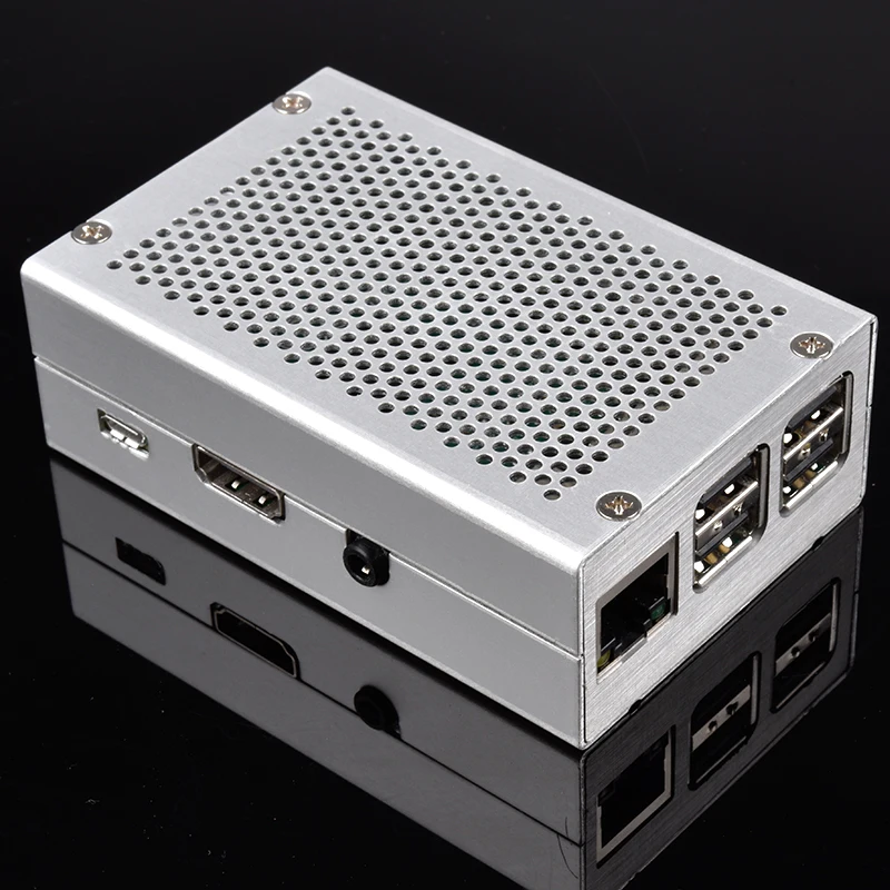 Raspberry Pi 3 Aluminum Case Silver Case Metal Enclosure for RPI 3 Model B Compatible with Raspberry Pi 3 Model B+