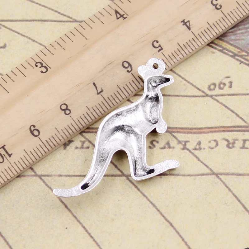 10pcs Charms Australia Kangaroo 47x31mm Tibetan Bronze Silver Color Pendants Antique Jewelry Making DIY Handmade Craft Pendant