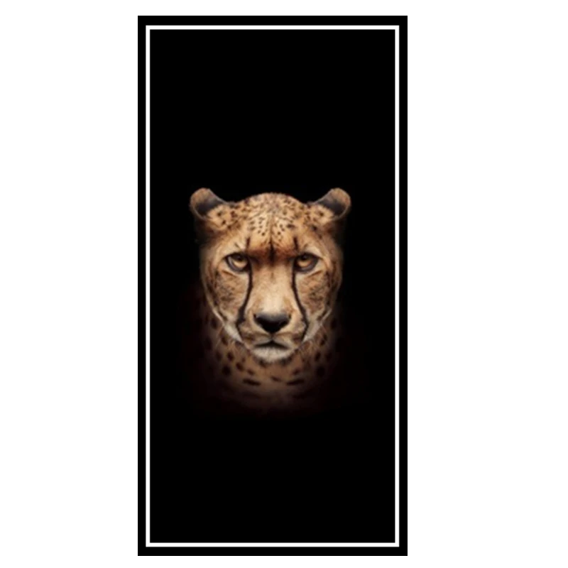 

Cool Black Cheetah Beach Towel for Men Adult African Animal Leopard Gym Towel Microfiber Quick Dry Soft Bath Bathroom Towels Set