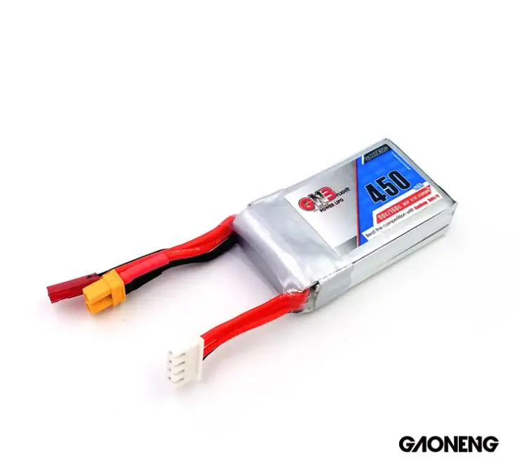 Gaoneng GNB 11.1V 450mAh 3S 80C/160C Battery With JST XT30 Plug For RC Racing Drone High Quality Rechargeable battery