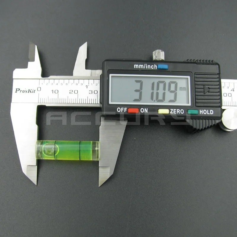 Diameter 9.5mm Length 31mm Acrylic Tube Bubble Level Spirit Level Vial Measuring Instrument 1