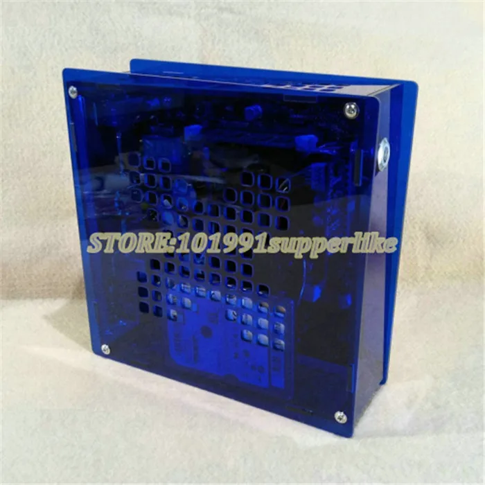 Caja de ordenador HTPC para placa base de control Industrial, carcasa transparente Simple, mini-itx