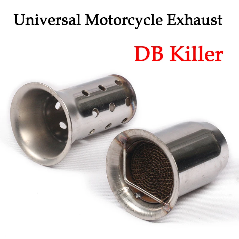 60mm Stainless Steel Universal Motorcycle Exhaust Muffler DB Killer Silencer Noise Sound For YAMAHA HONDA Yoshimura