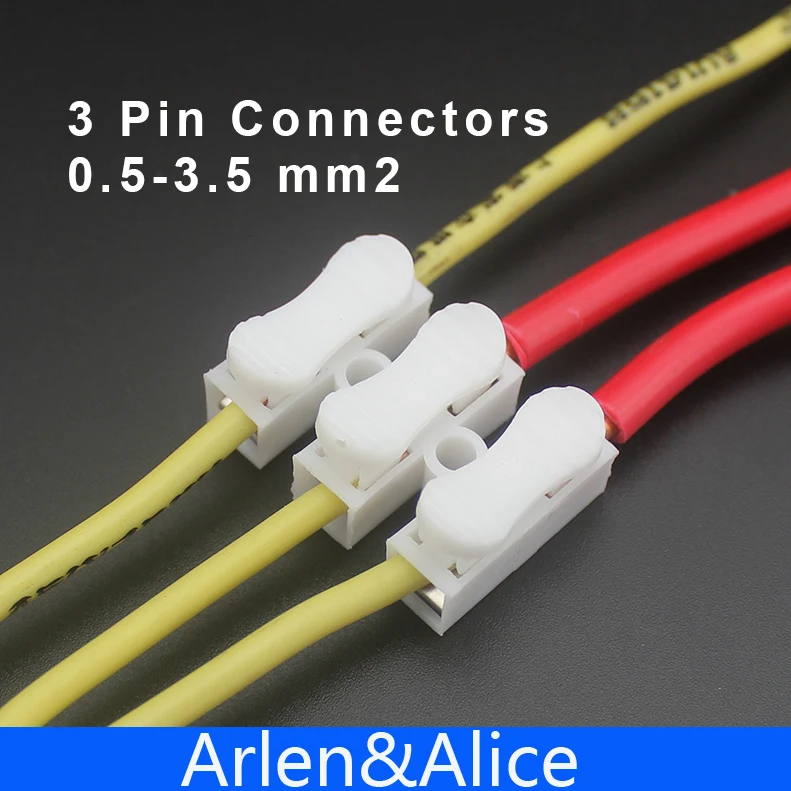 20Pcs 3 pin push quick cable connector terminal Wiring Terminal 10A 380V