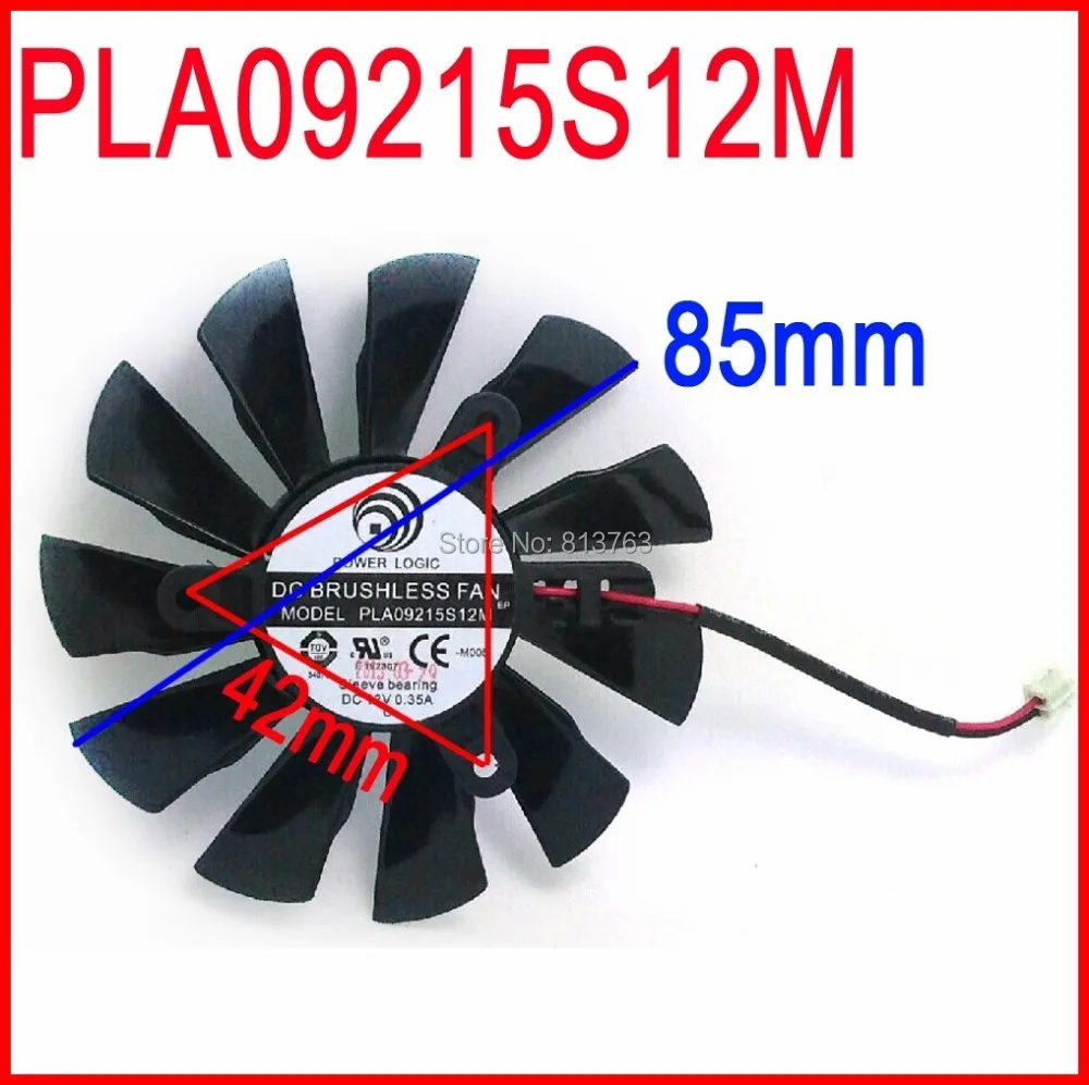 DC BRUSHLESS FAN PLA09215S12M 12V 0.35A 85mm 42x42x42mm MSI R7-240 Graphics Card Cooling Fan 2Wire 2Pin