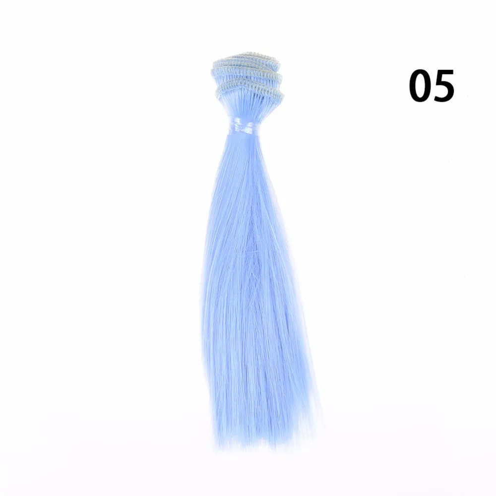 Nuovi capelli lunghi per bambole da 15 cm materiale ad alta temperatura colore naturale spessa BJD parrucche per capelli lisci multicolori accessori per bambole