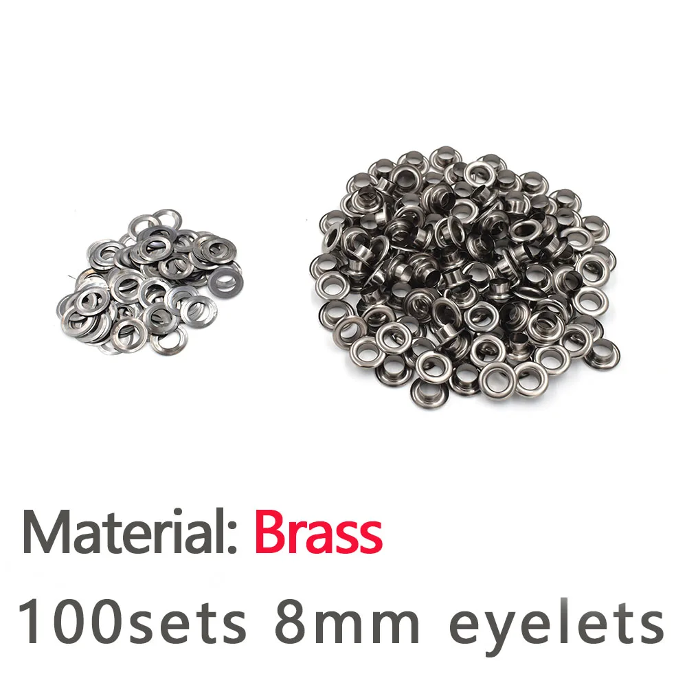 8mm inner diameter Copper Eyelets Brass metal eyelet Rivets Buttons Snap Install the mold Clothing & Accessories Black plating