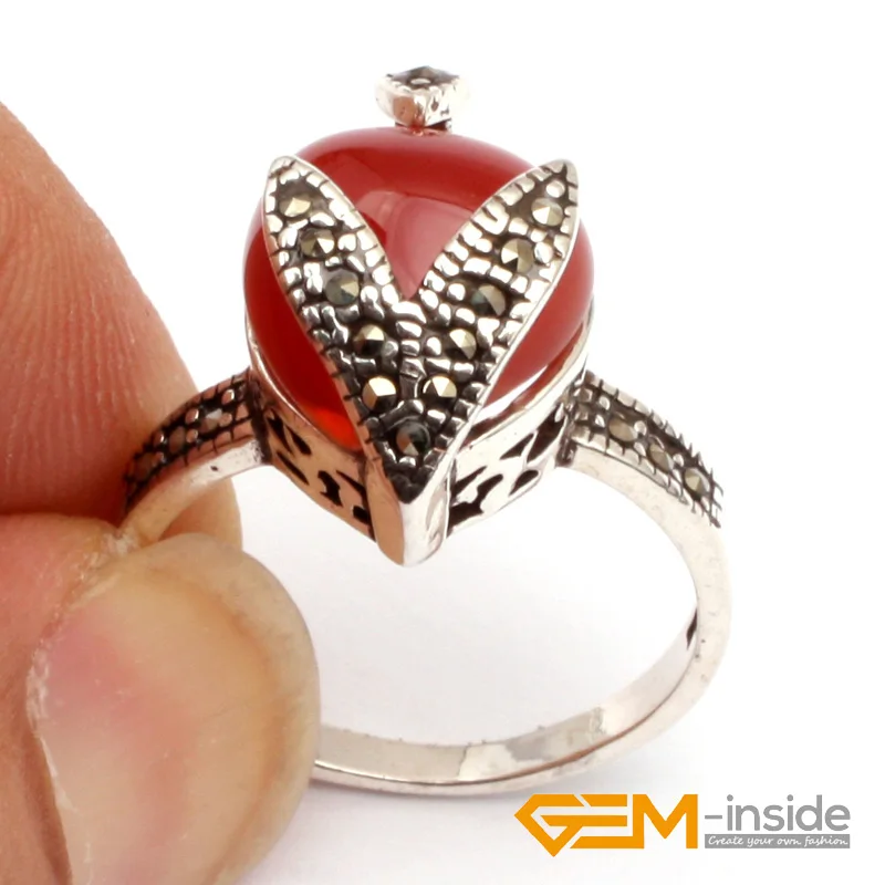 Red Agat e Antique Tibetan Silver Ring Earrings Pendant Jewelry Sets For Party For Women Gift