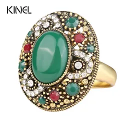 New Design Fashion Rings For Women 2015 Red Round  Tibetan Alloy Wedding Rings Free Shipping