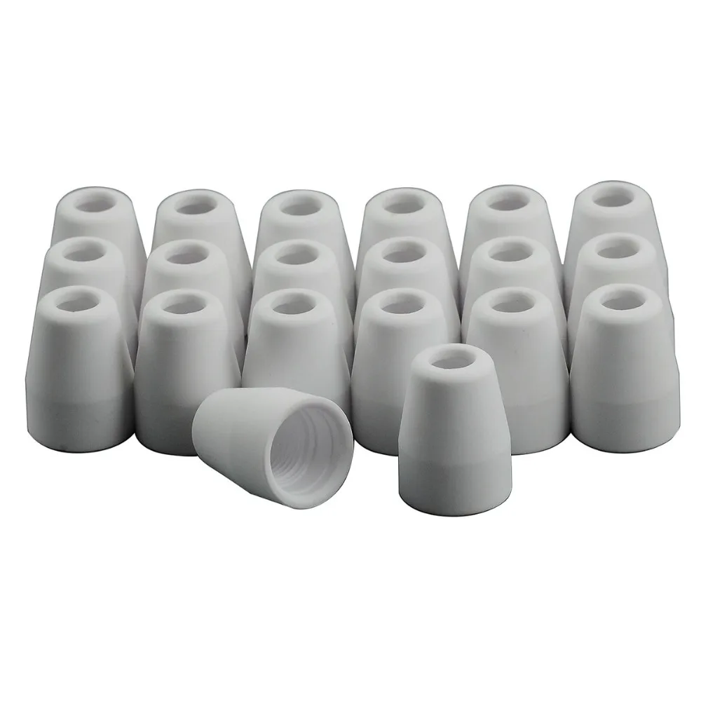 PT31 LG40 Plasma Cutting Torch Consumables Alumina Shield Cup Ref No: 18204 Fit CT-312 CUT-30 CUT-40 CUT-50,20PK