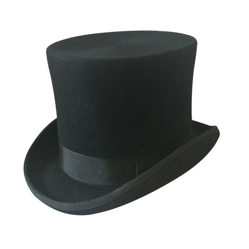 Wool felt fedoras president hats equestrian cap magic cap male Top Hat caps women's