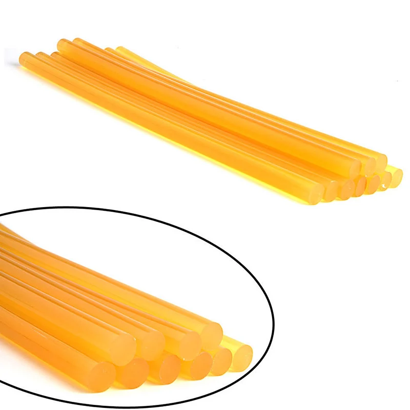 5pcs/lot 27cm Hot Melt PDR Glue Sticks Car Body Paintless Dent Repair Puller Tool Yellow