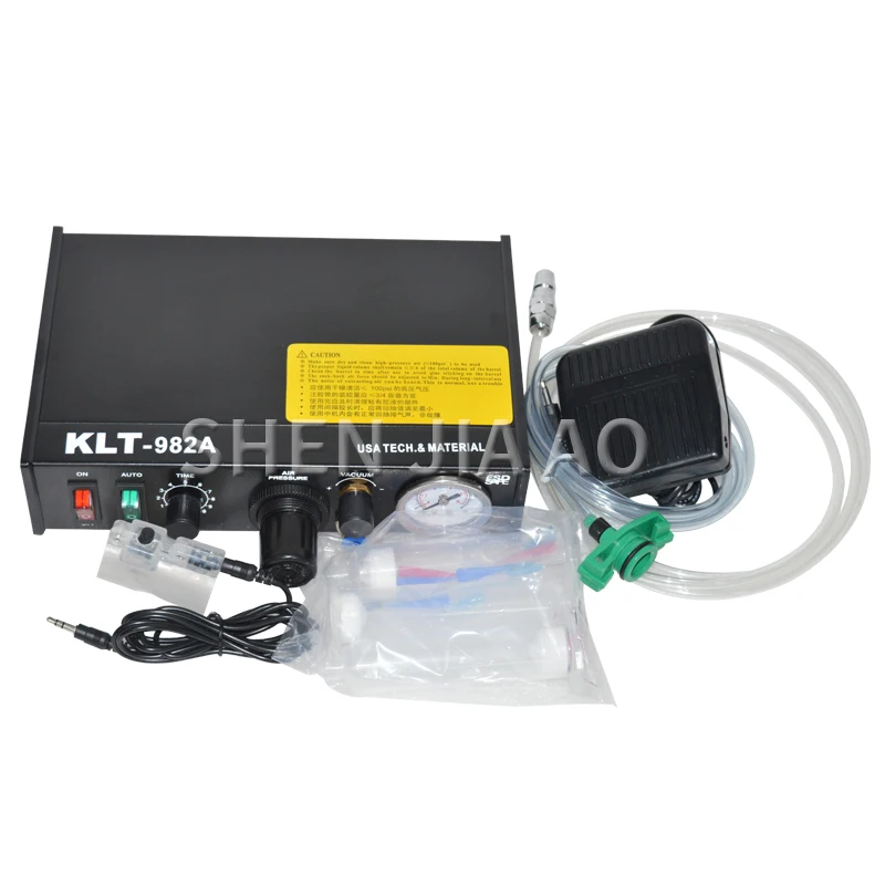 1PC KLT-982A Semi-Auto Glue Dispenser PCB Solder Paste Liquid Controller Dropper Fluid Dispenser 110/220V