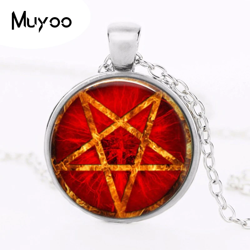 3 colors Red stars witchcraft pendant necklace charms jewelry crystal hidden personality pentagram pendants necklaces HZ1