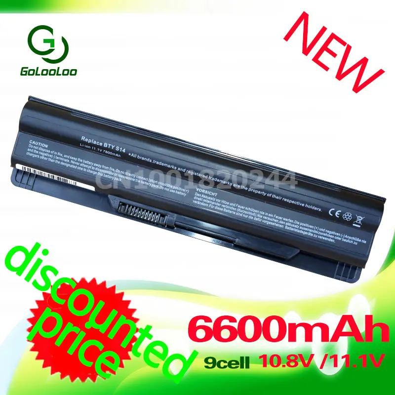 Golooloo 6600MaH 11.1v battery for MSI BTY-S14 BTY-S15 FR700 FX700 CR650 CX650 FX420 FX603 40029683 40029150 40029683