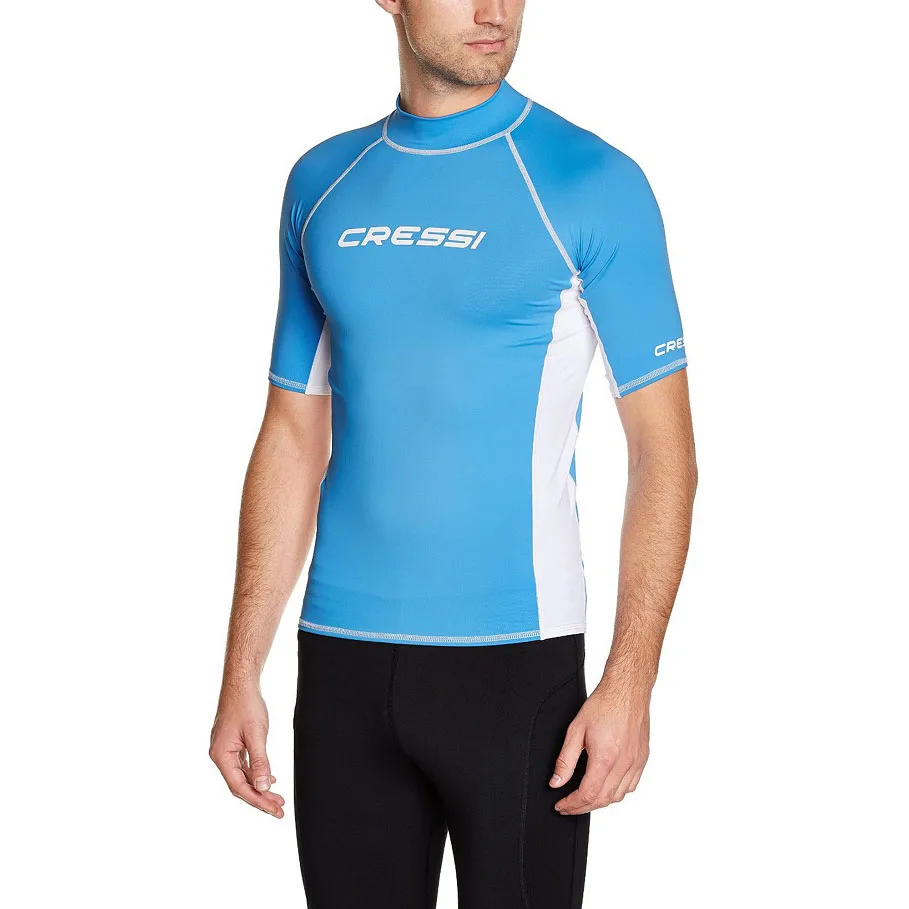 Cressi Man Rash Guard manica corta UV (UPF) 50 + Surf costumi da bagno T-shirt da uomo per nuoto Surf immersioni attività all\'aperto