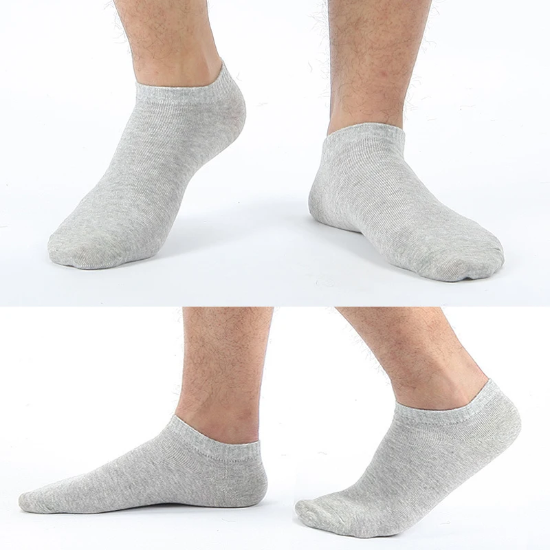 Chaussettes pour hommes, 10 paires/lot, grandes tailles 42,43,44,45,46,47,48, décontractées, respirantes à la mode, en coton et noir et blanc, shor