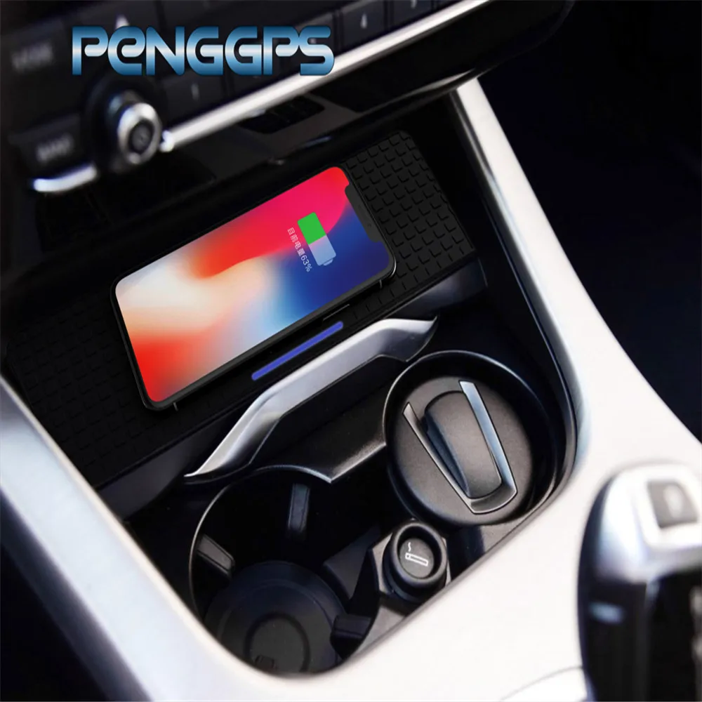 QI Wireless Car Charger For BMW X3 X4 2014-2017 Intelligent Infrared Fast Wireless Charging Car Phone Holder for iPhone