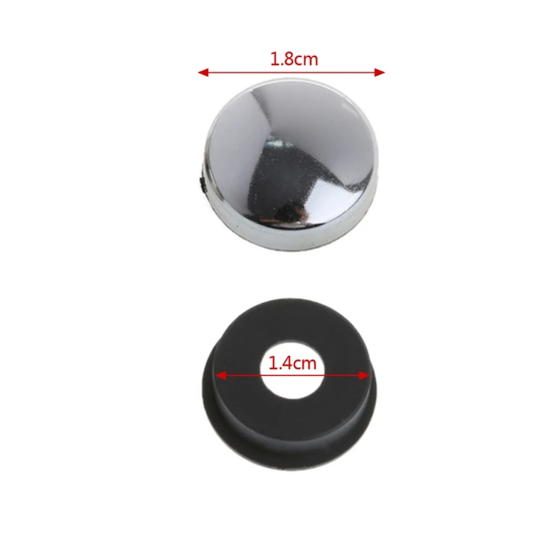 New 8 Pcs ABS Chrome License Plate Frame Screw Nut Caps+Bolt Cover Set For Car Truck