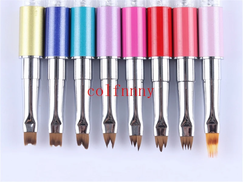 500pcs/lot Nail tool brush with unique shape and shape of the nail brush Color painting phototherapy nail pen