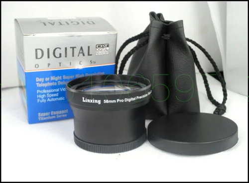 58mm 2.0x TELE Teleobjektiv für Digitalkamera DSLR 58 2,0 Schwarz