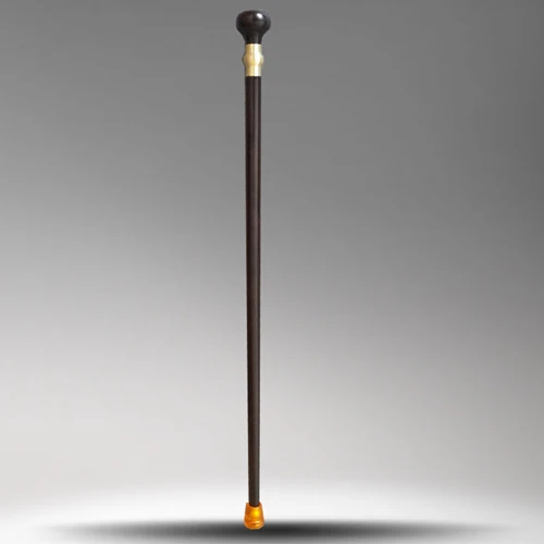 Filial piety elderly Round head wood mahogany    ebony wood rod civilization old slip Walker civilization stick cane