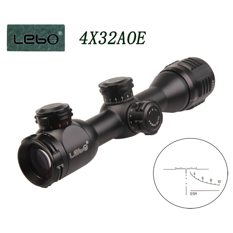 

Hunting LEBO 4X32AOE pneumatics weapons hunting Optical sight Spotting scope for rifle hunting