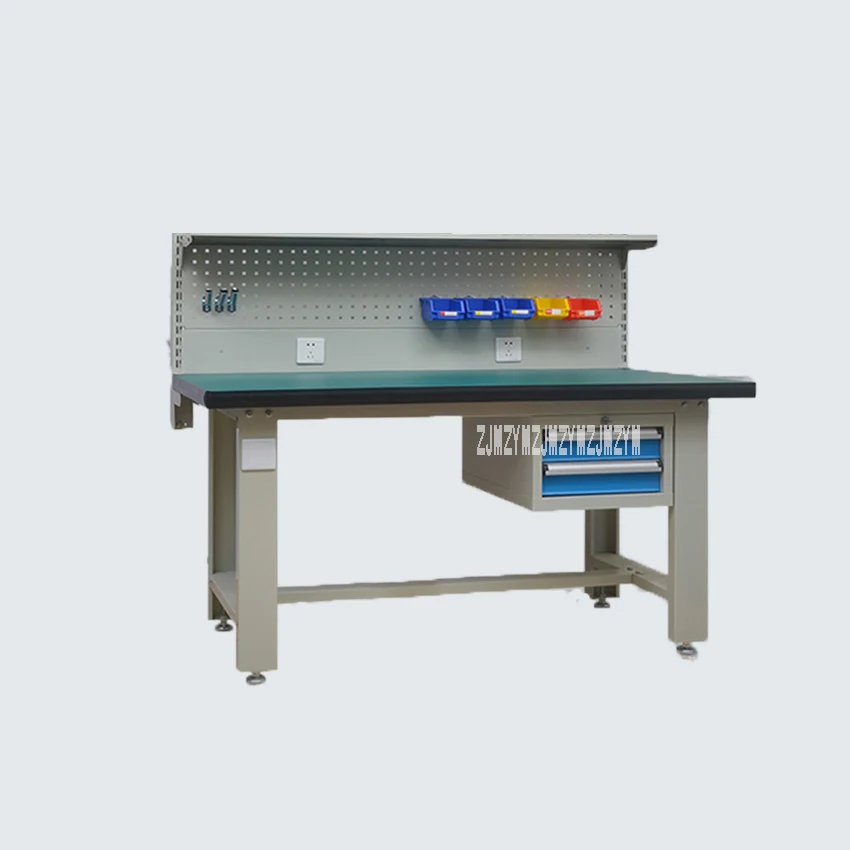 QG-GZT003 Heavy Workshop Maintenance Workbench Antistatic Stainless Steel Test Operating Platform With 620mm Hanging Board