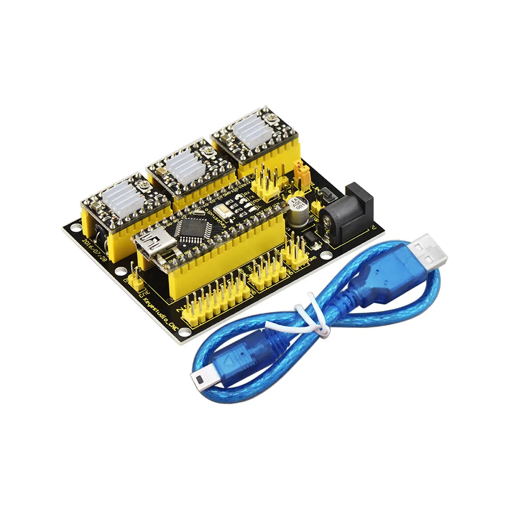 NEW! Keyestudio CNC shield v4 +3pcs A4988 driver+ Nano CH340 for Arduino CNC