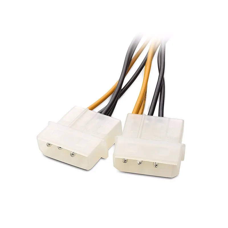 6 นิ้ว 2 x Molex 4 ขา 8-Pin PCI Express PCI-E ATX PSU Power Converterสาย-Molex PCIe 8 PIN (6 + 2) อะแดปเตอร์